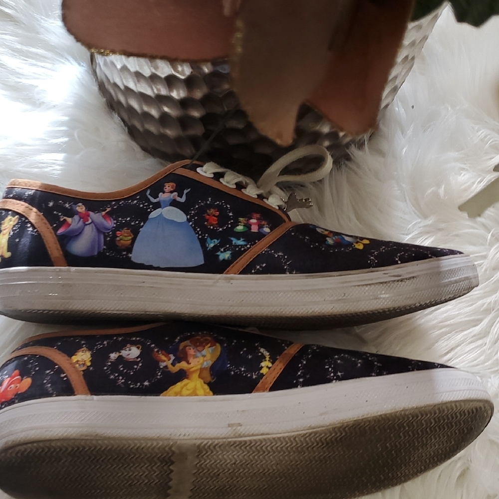 Bradley Exchange Disney Sneakers - Black with Colorful Characters - Picture 11 of 14